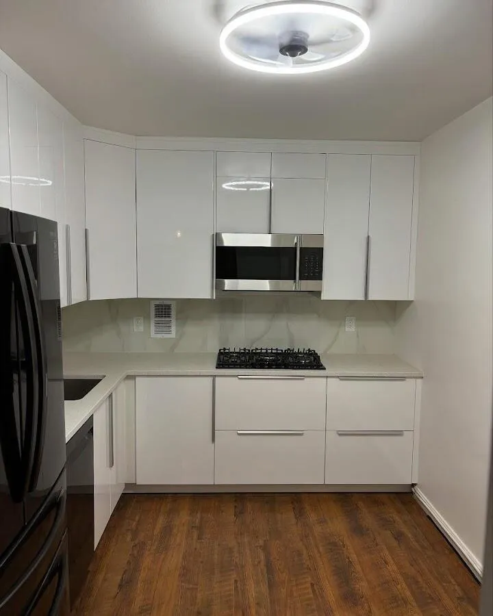 Renovated kitchen with quartz countertops in Fairview
